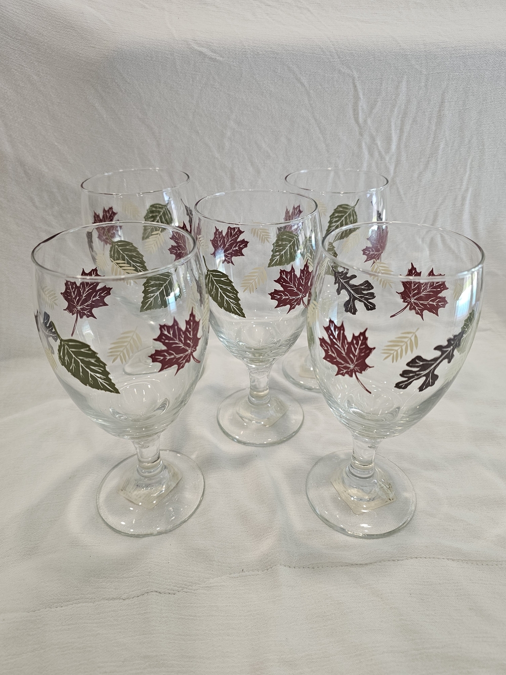 Vintage Libbey Autumn Leaves Goblets - Set of 5 New With Tags